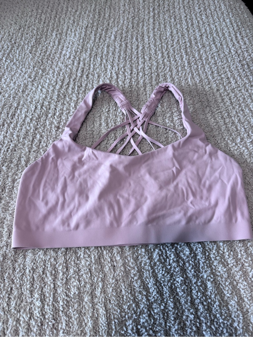 lululemon athletica Light Lilac Strappy Sports Bra